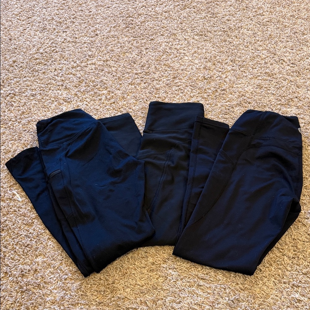 Fleece Lined Black Leggings Set